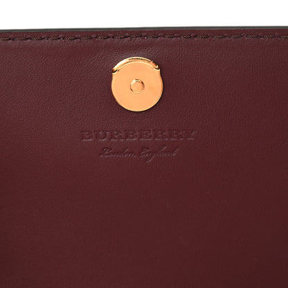 Burberry Grained Calfskin House Check Tartan Mix Hampshire Wallet On Chain Burgundy 6 of 11