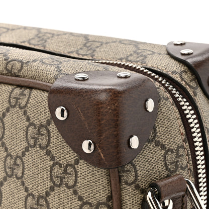 Gucci GG Supreme Monogram Textured Calfskin Square Messenger Bag Beige Ebony New Acero 13 of 13