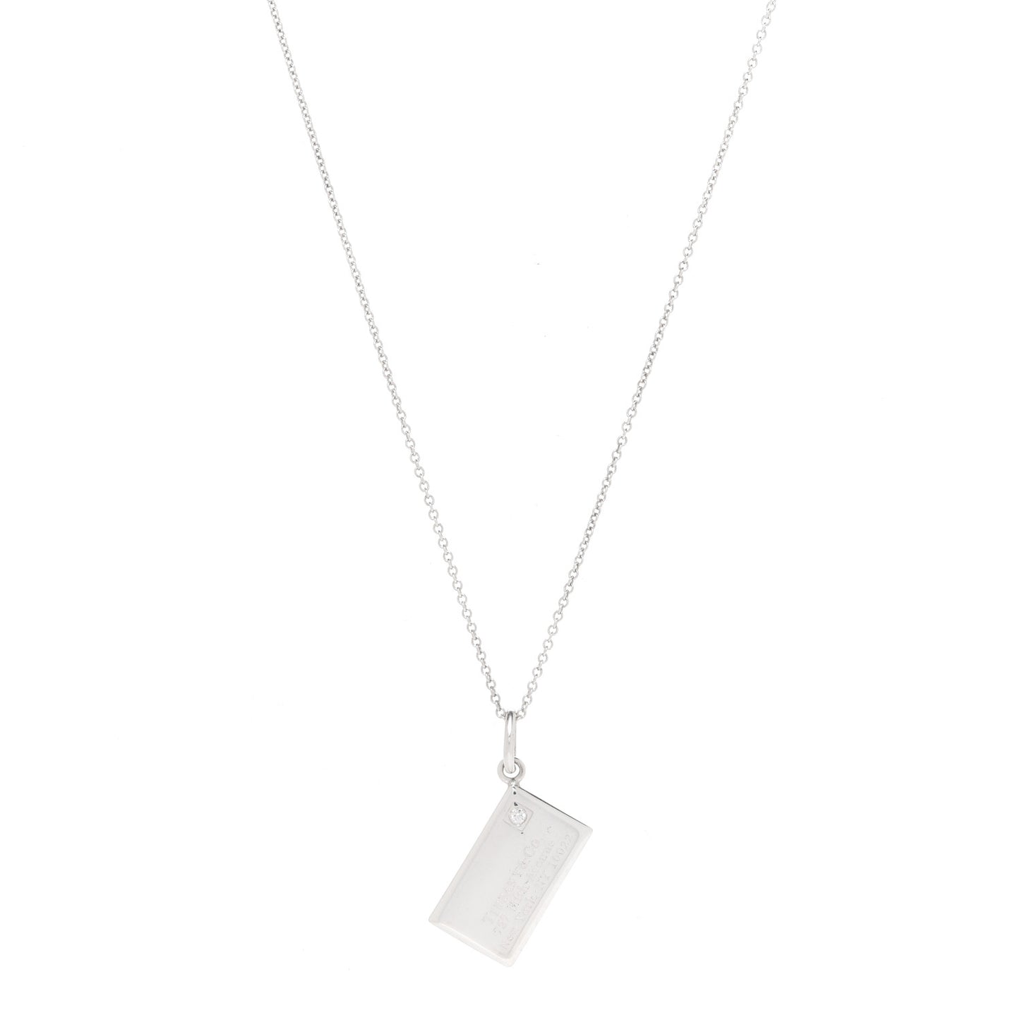 Sterling Silver Diamond Envelope Pendant Necklace