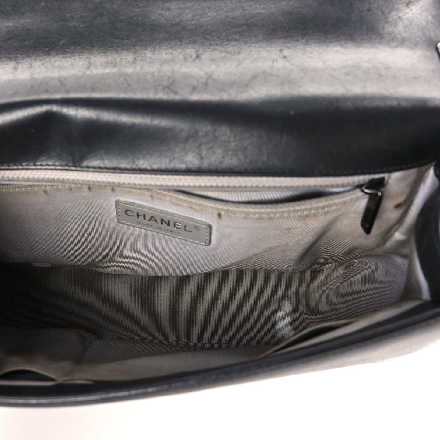 Lambskin Quilted New Medium Boy Flap Black