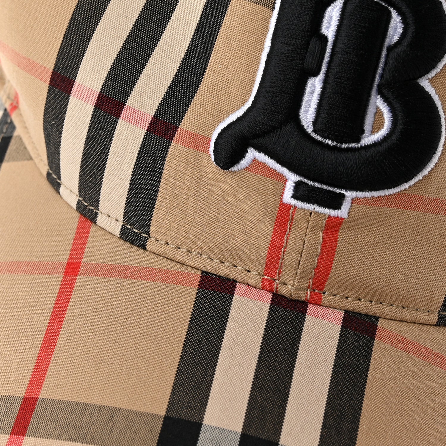 Burberry Cotton Vintage Check Monogram Baseball Hat S Archive Beige 10 of 10