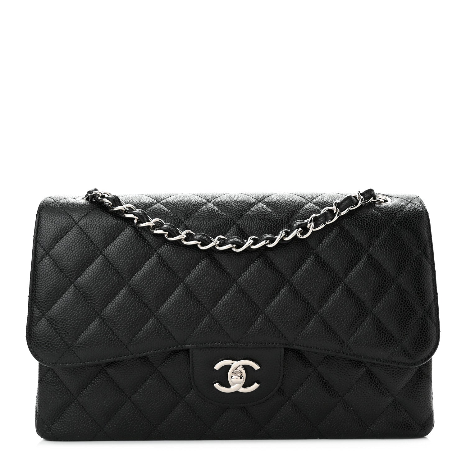 Chanel Caviar Quilted Jumbo Double Flap Black 1 of 10
