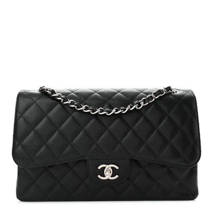 Chanel Caviar Quilted Jumbo Double Flap Black 1 of 10