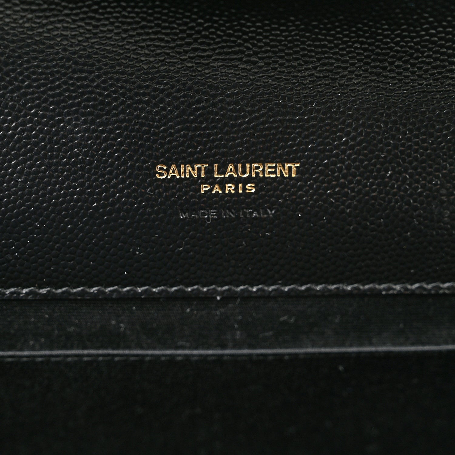 Saint Laurent Grain De Poudre Textured Mixed Matelasse Triquilt Monogram Clutch Black 6 of 8