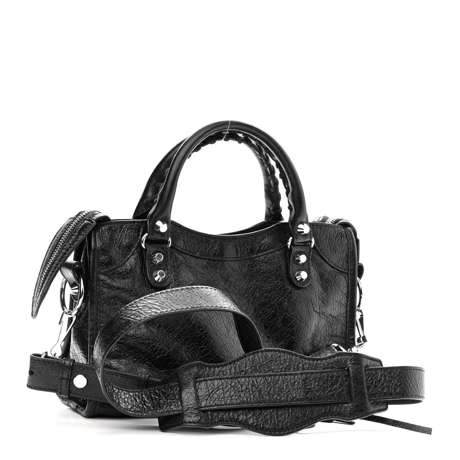 Balenciaga Agneau Classic Silver Hardware Mini City Black 3 of 9