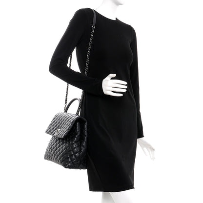 Chanel Caviar Quilted Large Coco Handle Flap Black 2 of 7