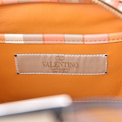 Valentino Garavani Vitello Native Couture 1975 Mini Rockstud Double Handle Tote Mandarin Sorbet 6 of 9