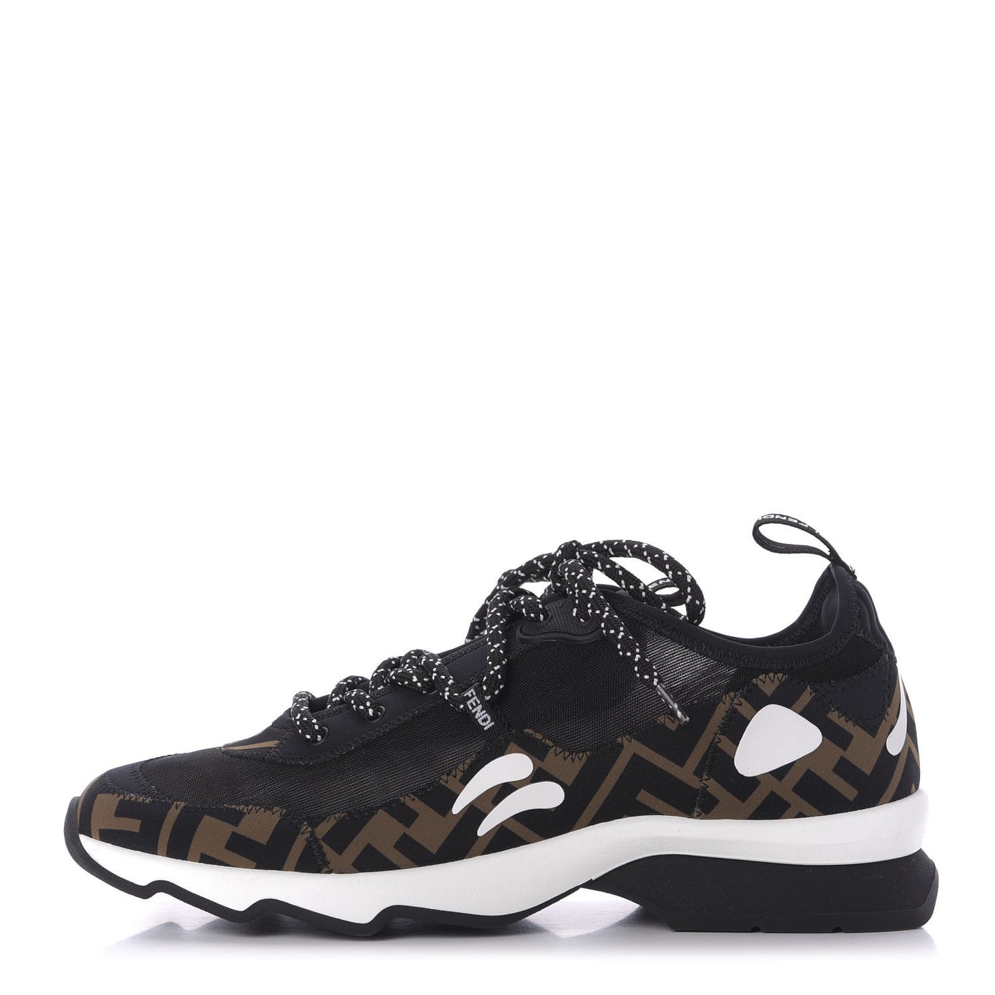 Technical Mesh Lycra FFreedom Patchwork Sneakers 39.5 Black Tobacco