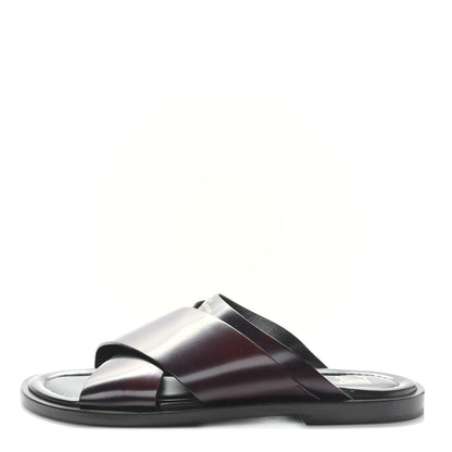 Louis Vuitton Calfskin Criss Cross Men Sandals 8 Burgundy 1 of 9