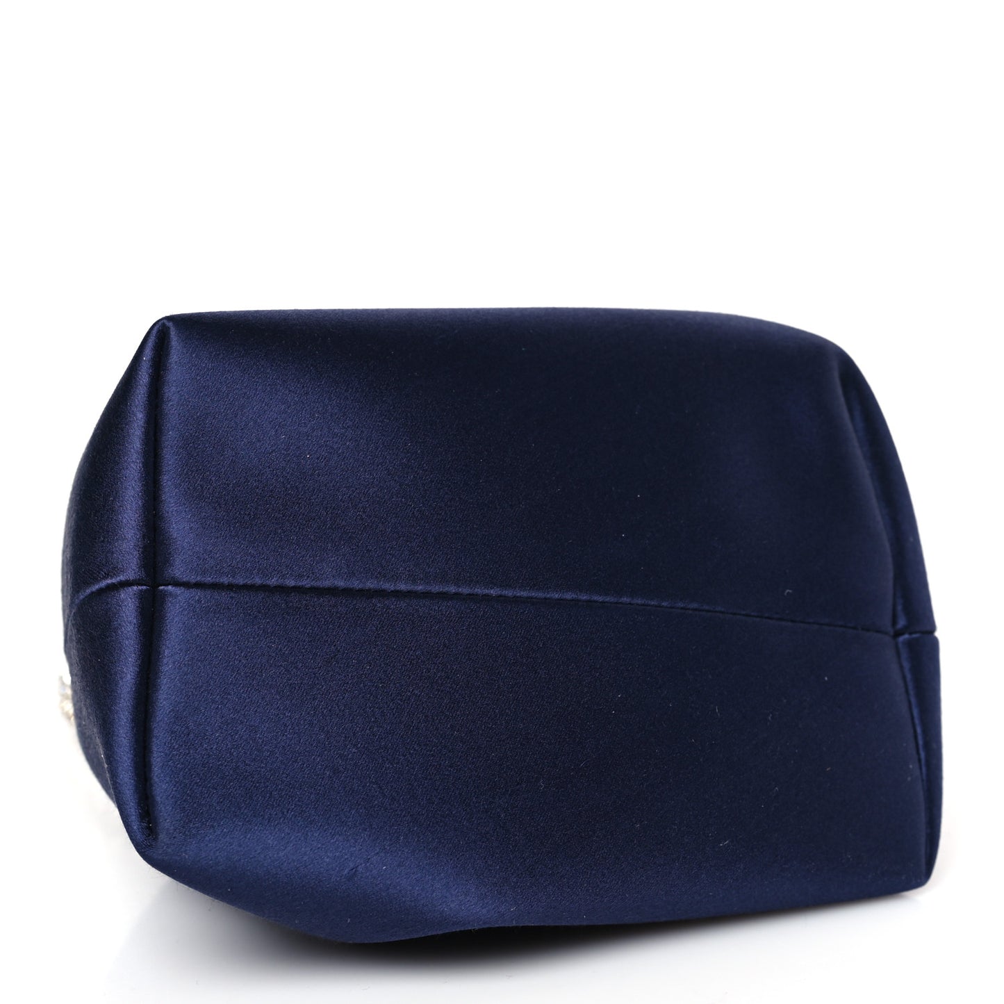 Satin Crystal Embellished Bon Bon Bag Navy Blue
