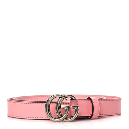Gucci Moon Calfskin Palladium Double G 20mm Belt 75 30 Wild Rose 1 of 6