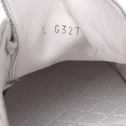 Chanel Calfskin Velvet Womens CC Sneakers 41.5 White Silver 8 of 11