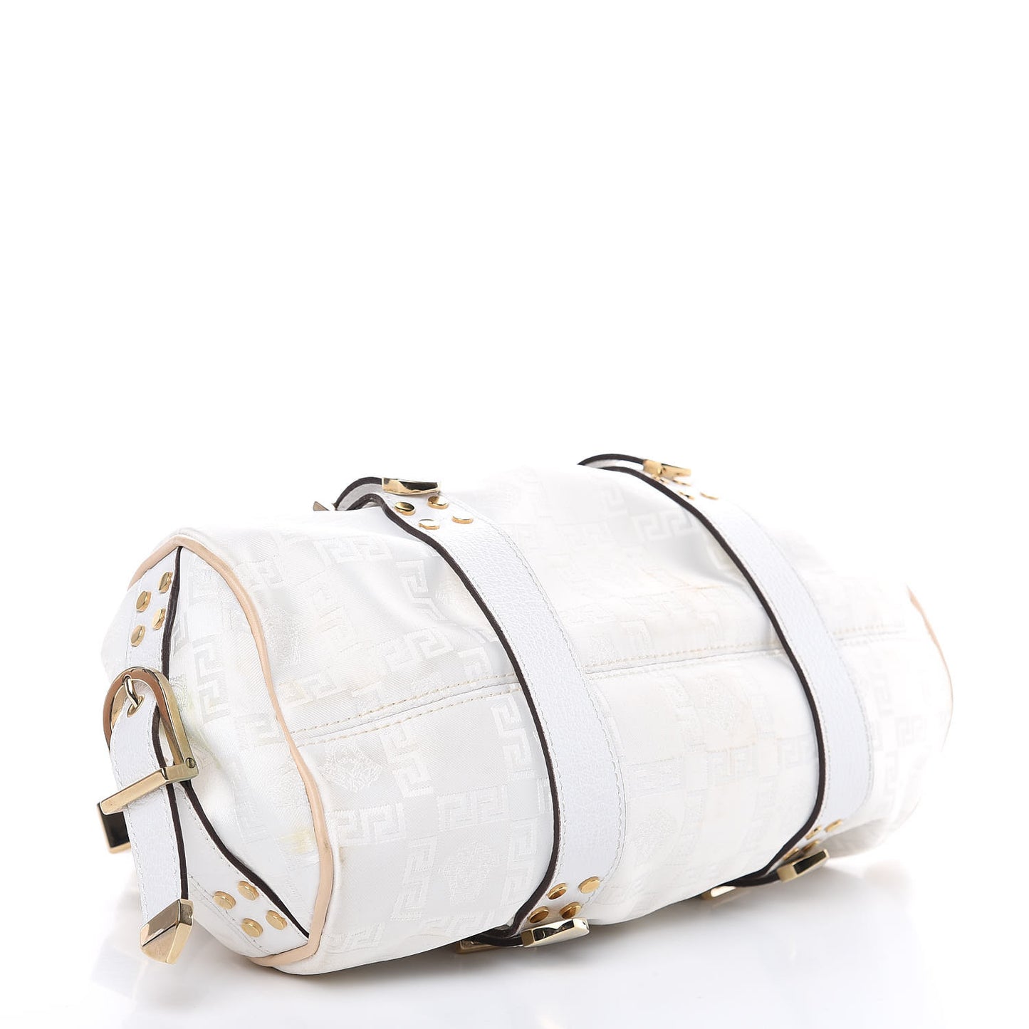 Satin Chain Satchel White