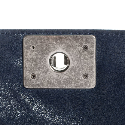 Chanel Goatskin Quilted Large Gentle Boy Flap Navy 8 of 8