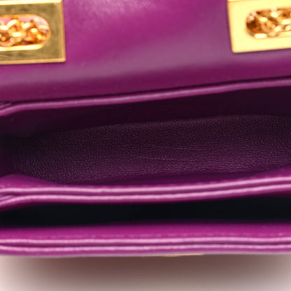 Valentino Garavani Nappa Micro One Stud Chain Bag Prune 5 of 9