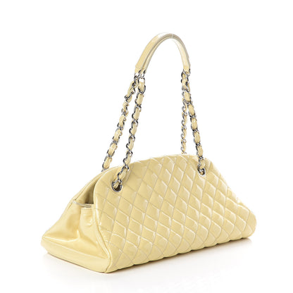 Chanel Patent Quilted Medium Just Mademoiselle Light Yellow 2 of 8