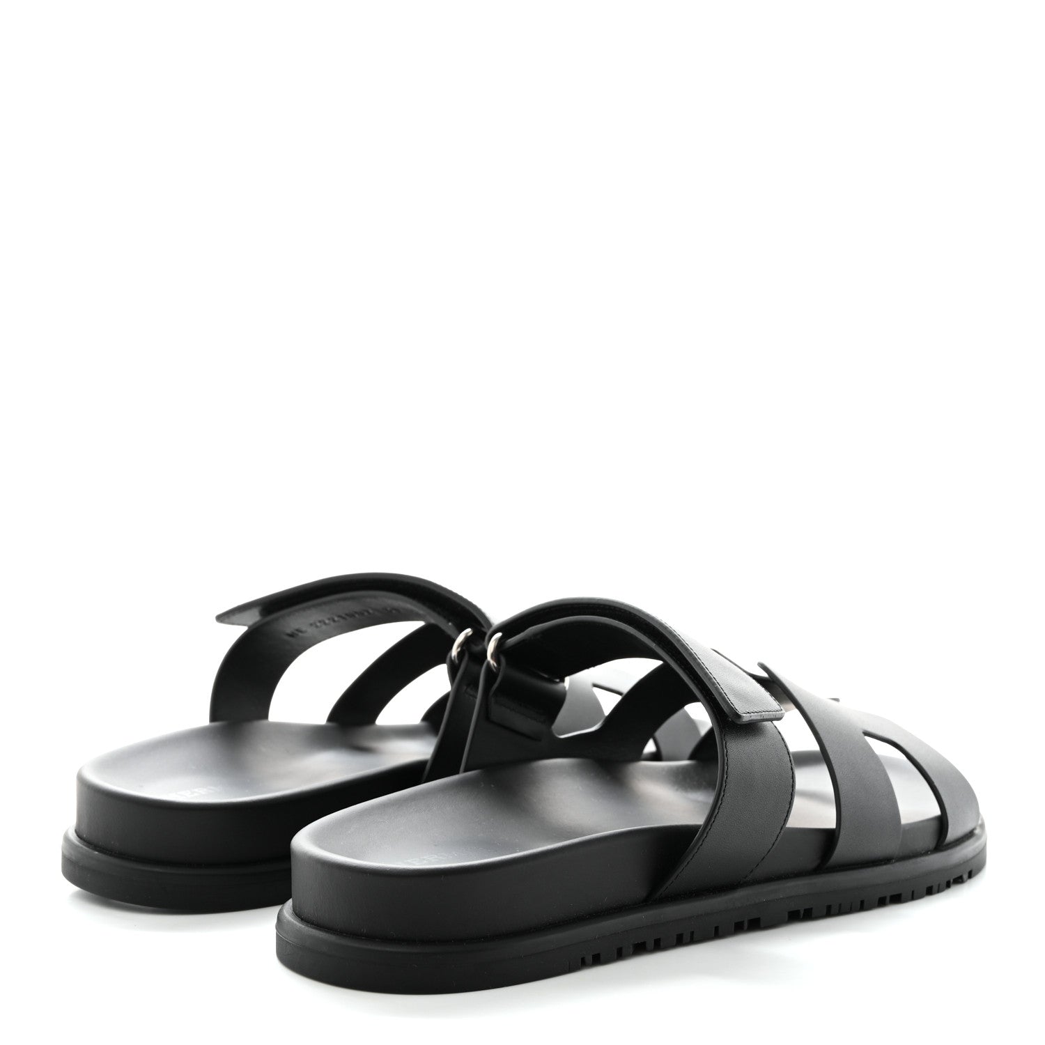 Hermes Calfskin Womens Chypre Sandals 39 Black 4 of 9