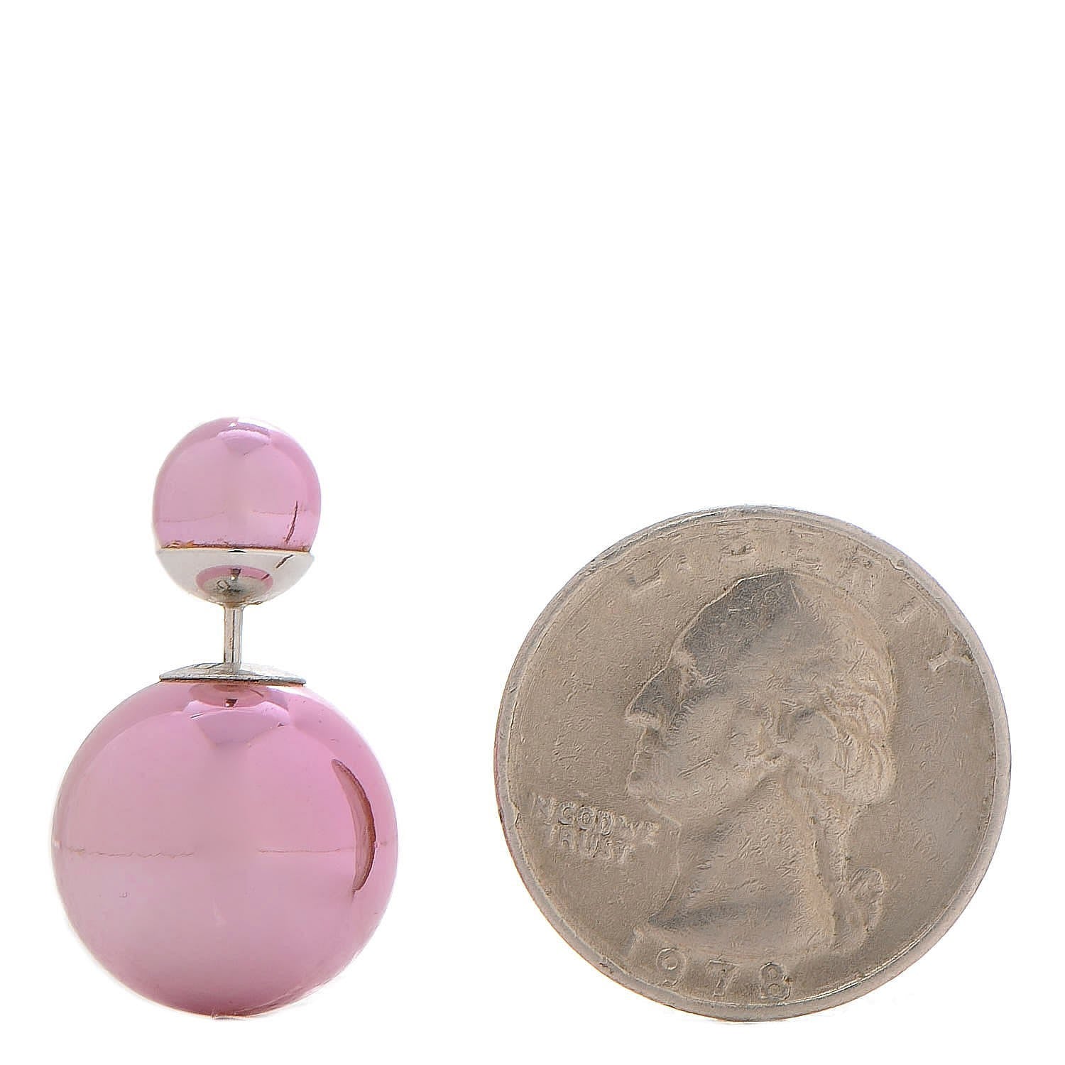 Christian Dior Mise En Dior Tribal Earrings Pink 2 of 4