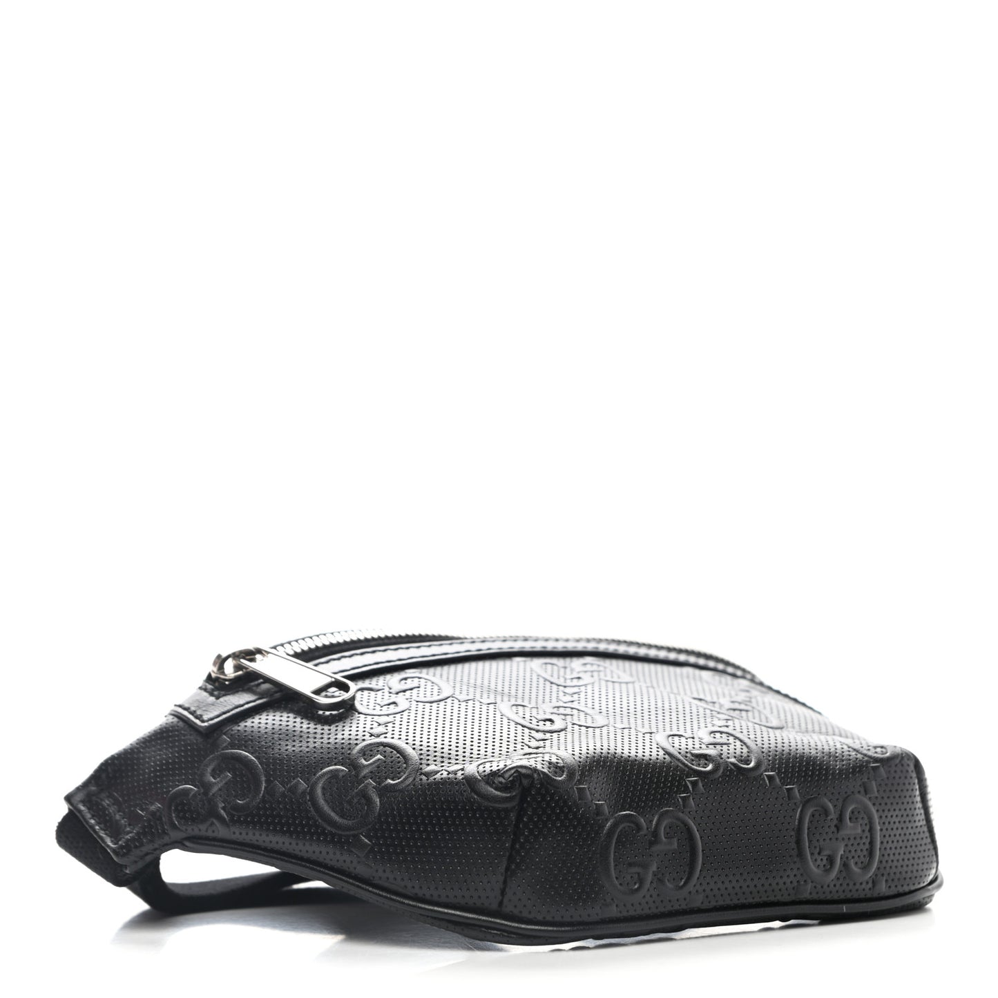 Calfskin GG Tennis Embossed Belt Bag Black