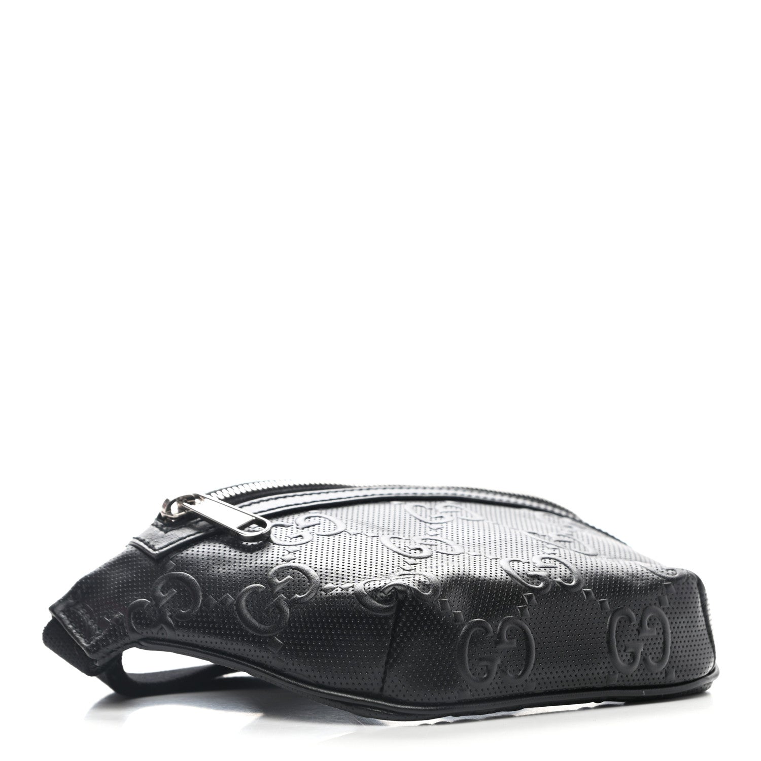 Gucci Calfskin GG Tennis Embossed Belt Bag Black 3 of 11