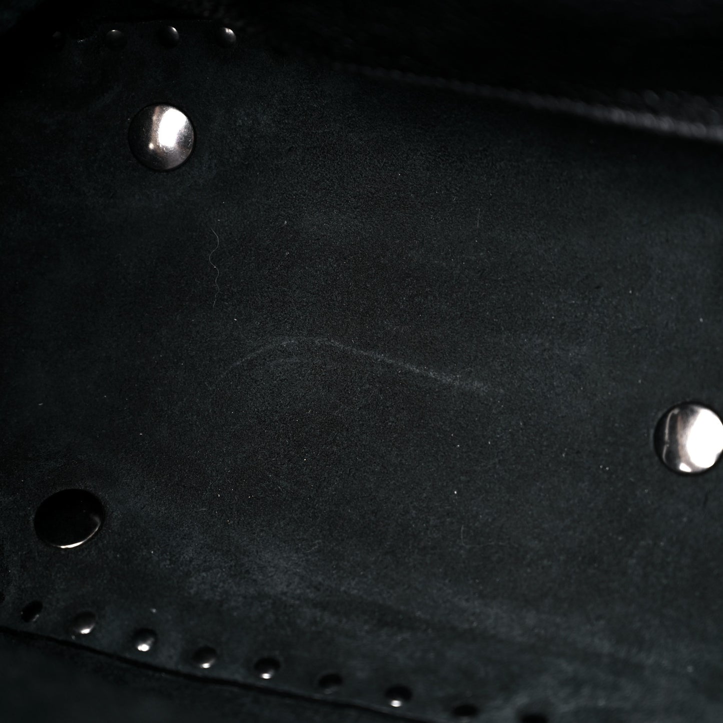 Grained Calfskin Onyx Medium Rockstud Rolling Tote Black