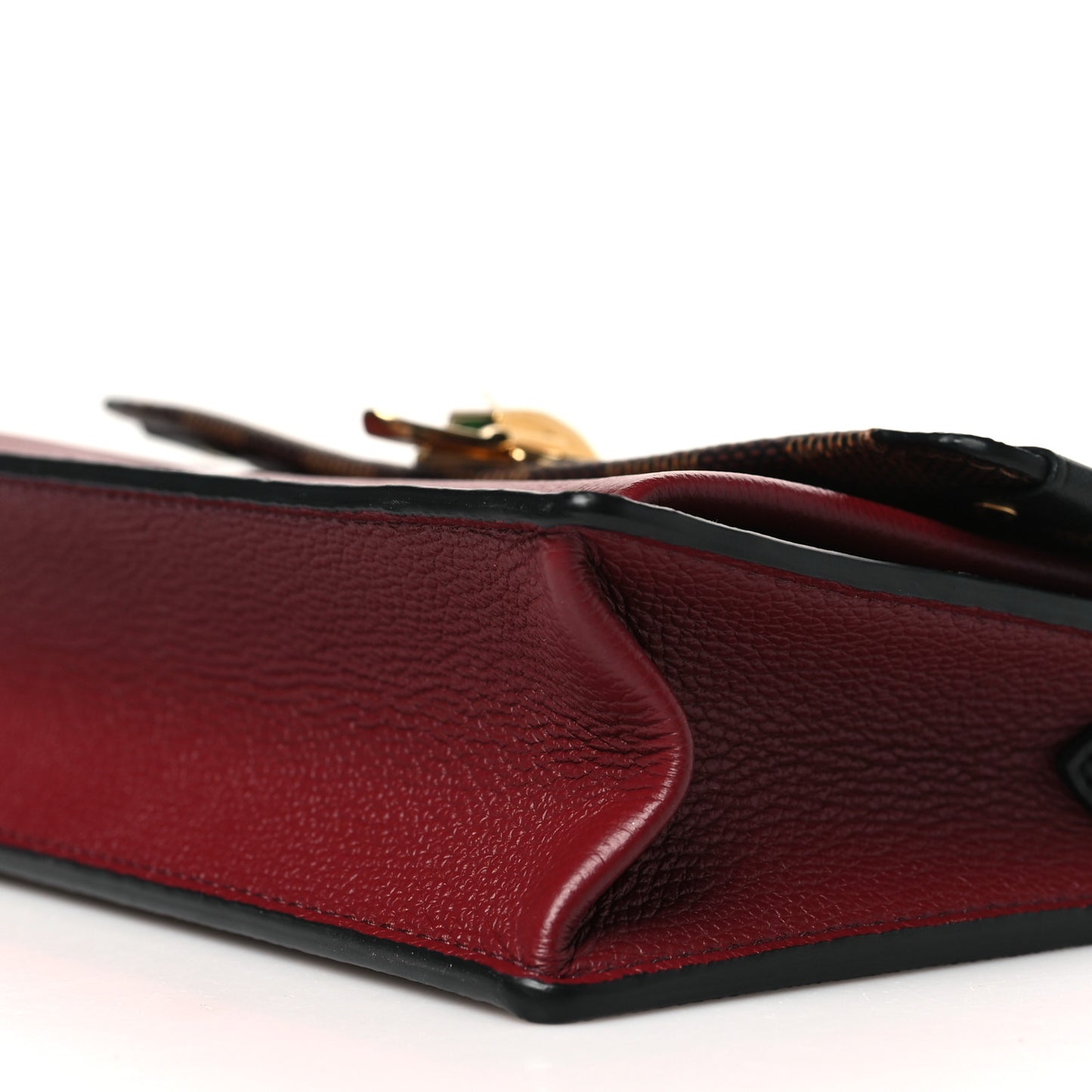Damier Ebene Vavin Chain Wallet Bordeaux