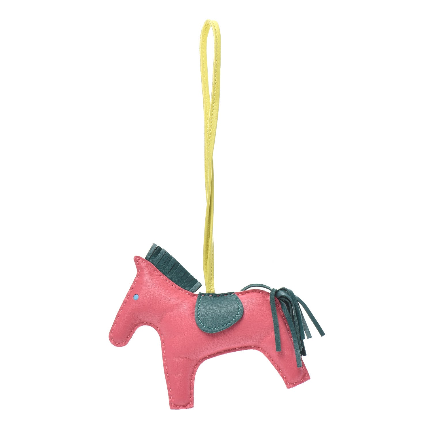 Hermes Milo Lambskin Grigri Rodeo Horse Bag Charm GM Rose Azalee Malachite Lime Celeste 1 of 3