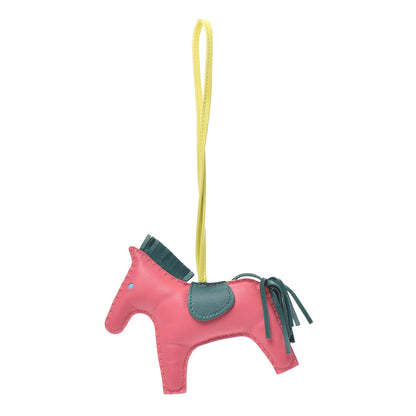 Hermes Milo Lambskin Grigri Rodeo Horse Bag Charm GM Rose Azalee Malachite Lime Celeste 1 of 3