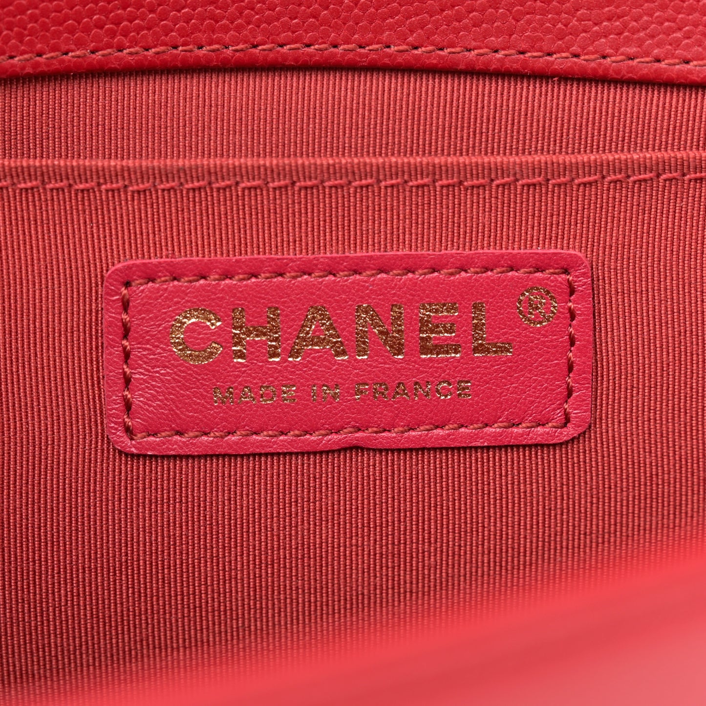 Caviar Quilted Medium Boy Flap Dark Red