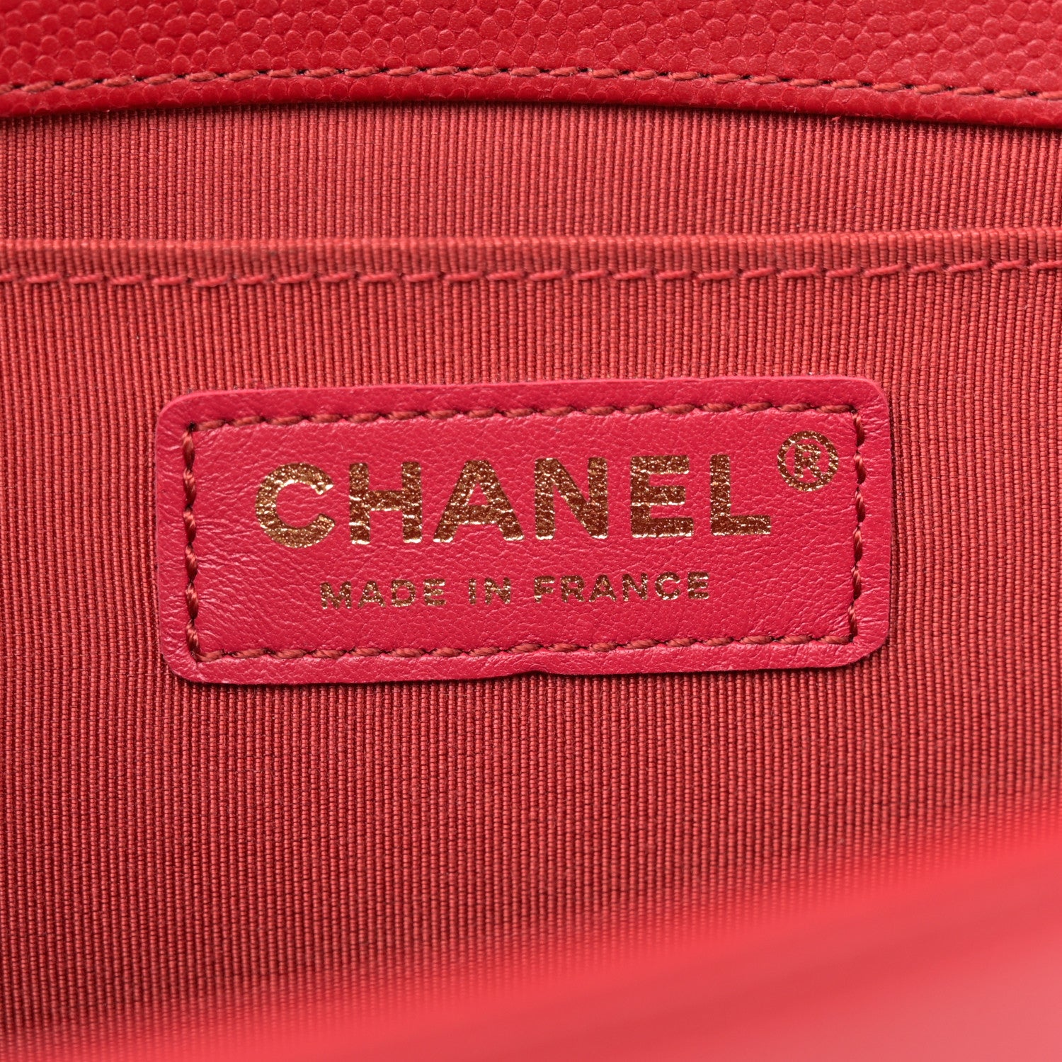Chanel Caviar Quilted Medium Boy Flap Dark Red 6 of 10