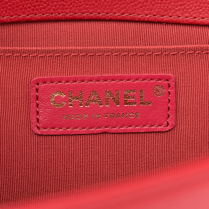 Chanel Caviar Quilted Medium Boy Flap Dark Red 6 of 10