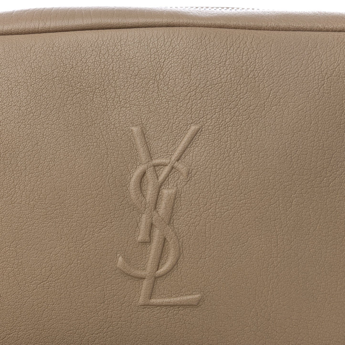 Lambskin Monogram Small Lou Camera Bag Dark Beige