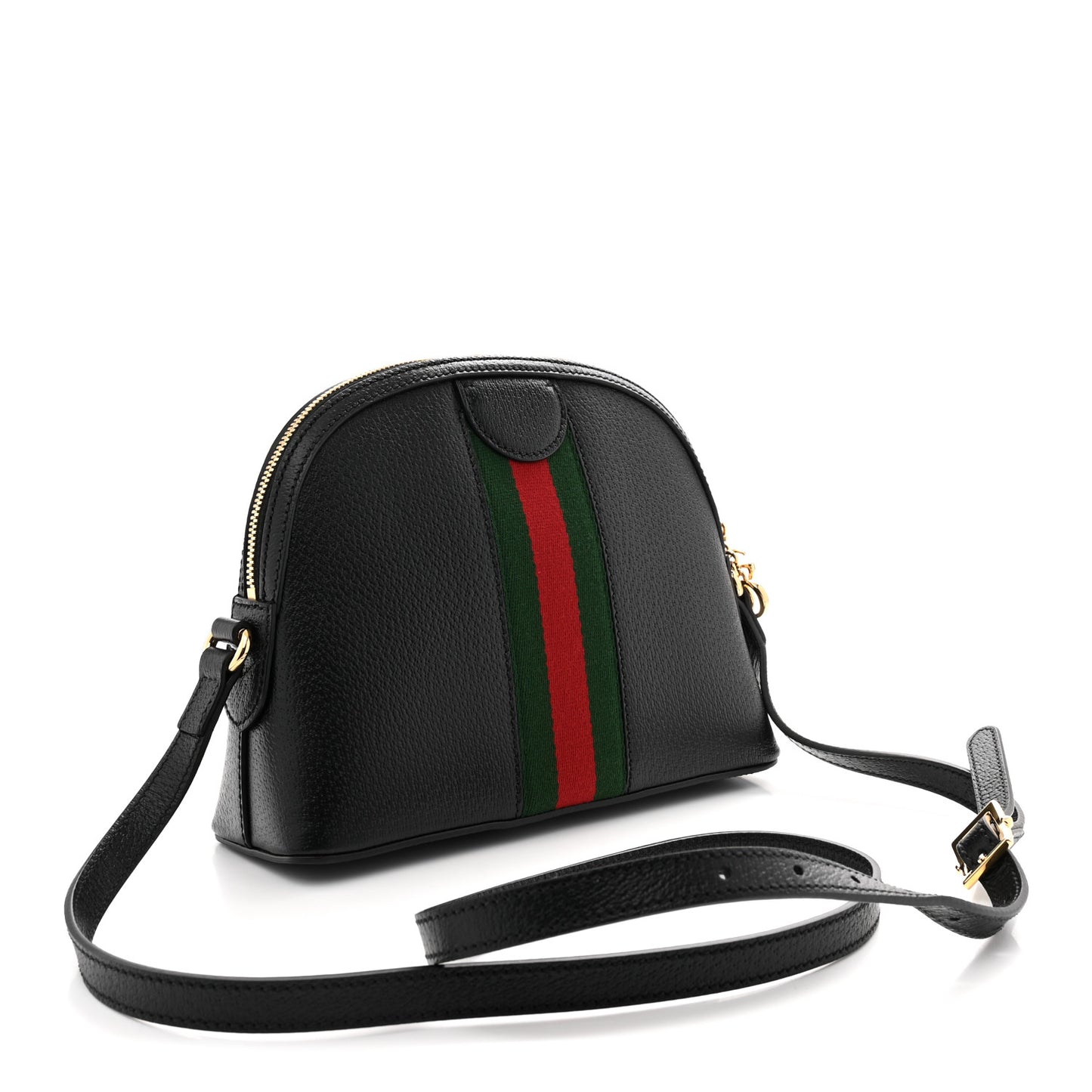 Dollar Pigprint GG Web Small Ophidia Dome Shoulder Bag Black