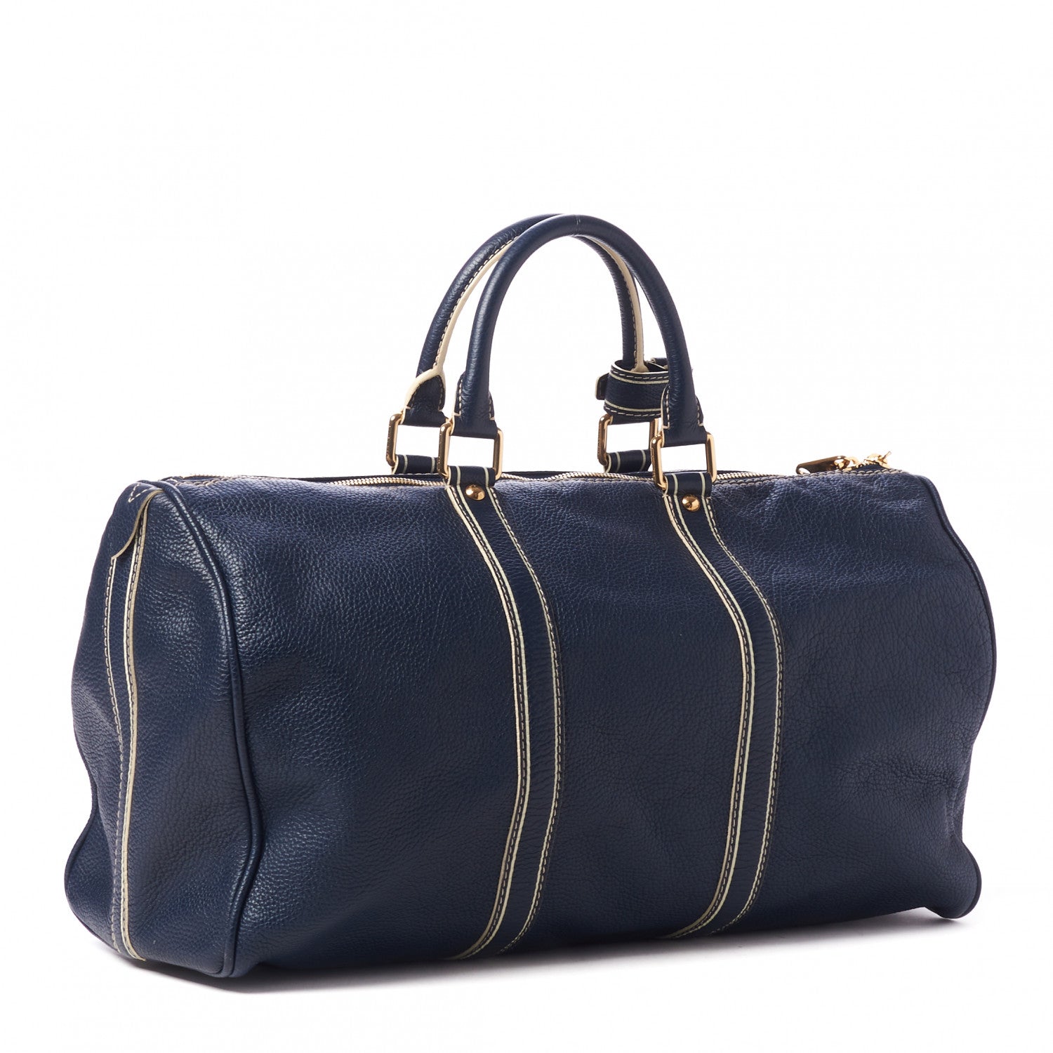 Louis Vuitton Tobago Leather Keepall 50 Blue 2 of 7