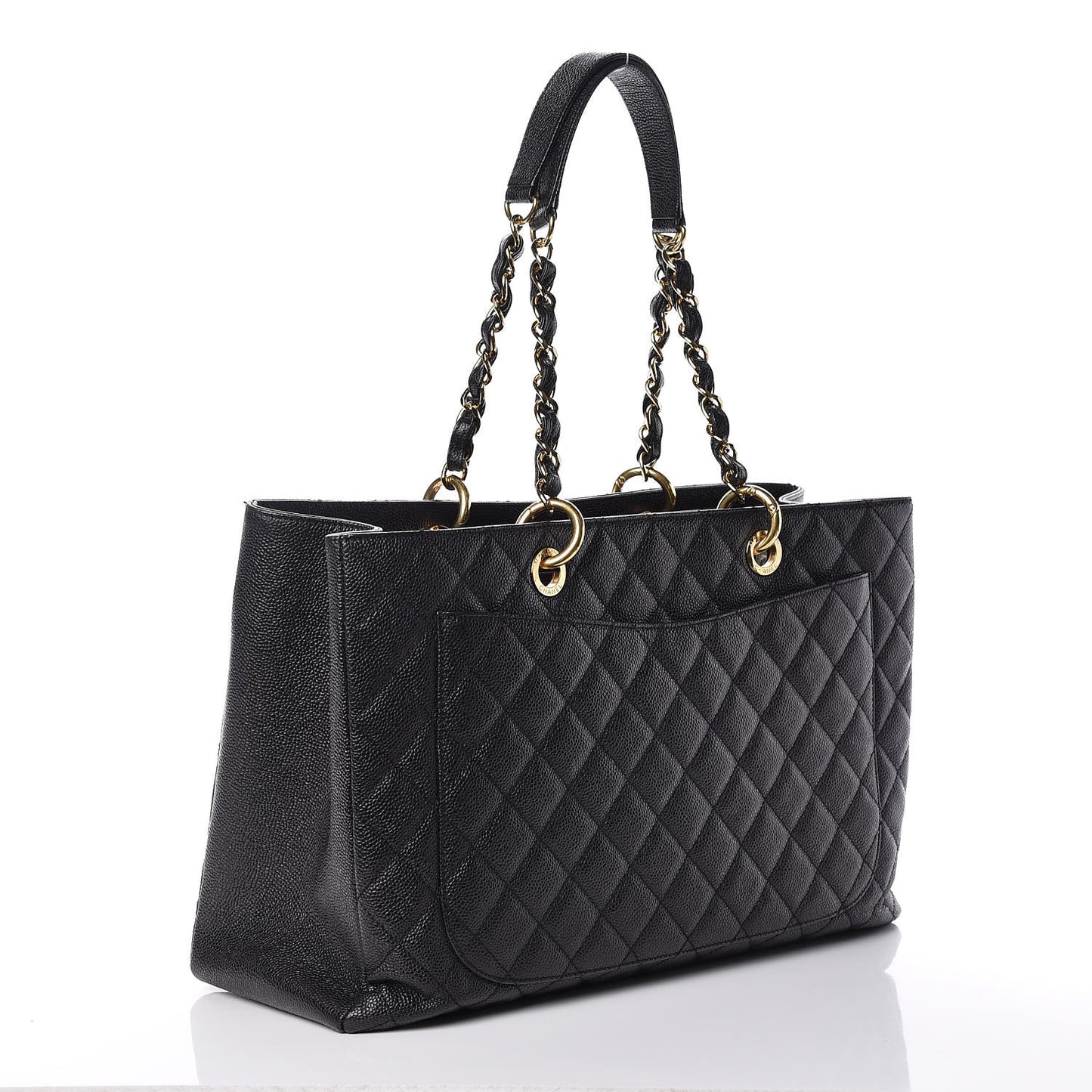 Caviar Quilted XL Grand Shopping Tote GST Black