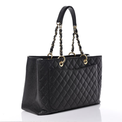 Chanel Caviar Quilted XL Grand Shopping Tote GST Black 3 of 13