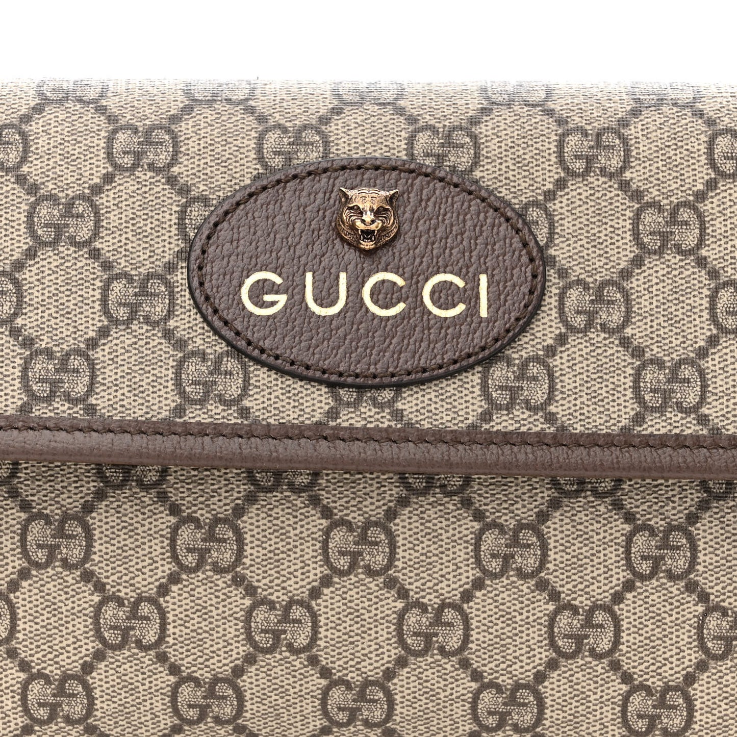 GG Supreme Monogram Neo Vintage Web Belt Bag Brown