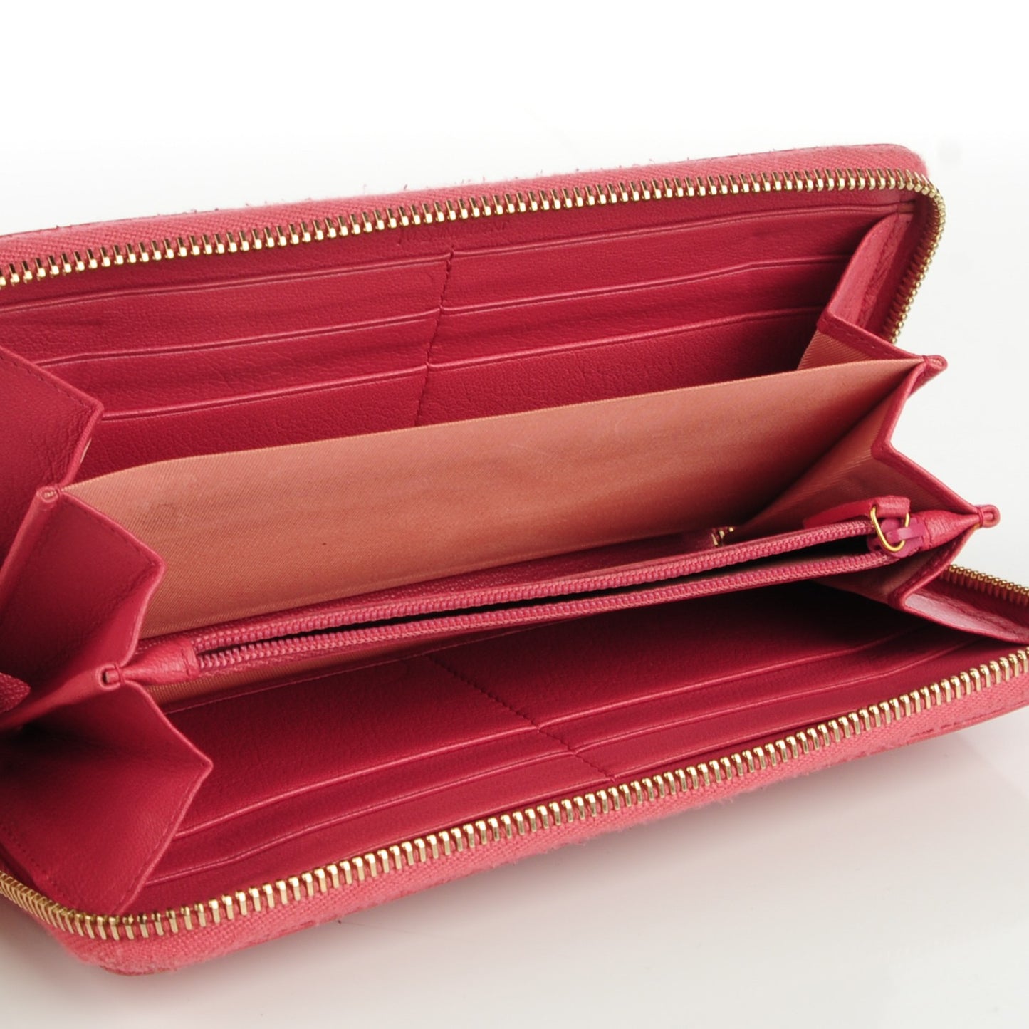Chevre Belle De Jour Zip Around Wallet Pink