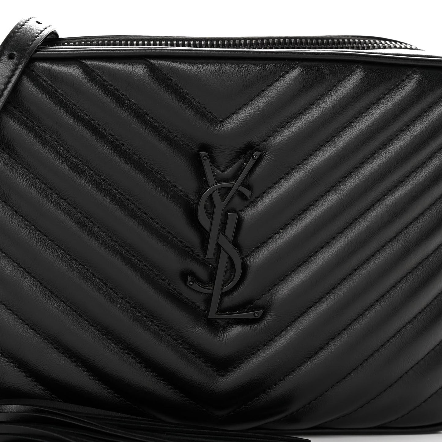 Calfskin Matelasse Monogram Monochrome Lou Camera Bag Black