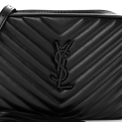 Saint Laurent Calfskin Matelasse Monogram Monochrome Lou Camera Bag Black 7 of 10