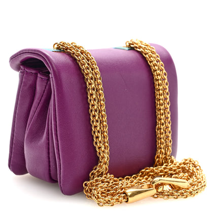 Valentino Garavani Nappa Micro One Stud Chain Bag Prune 3 of 9