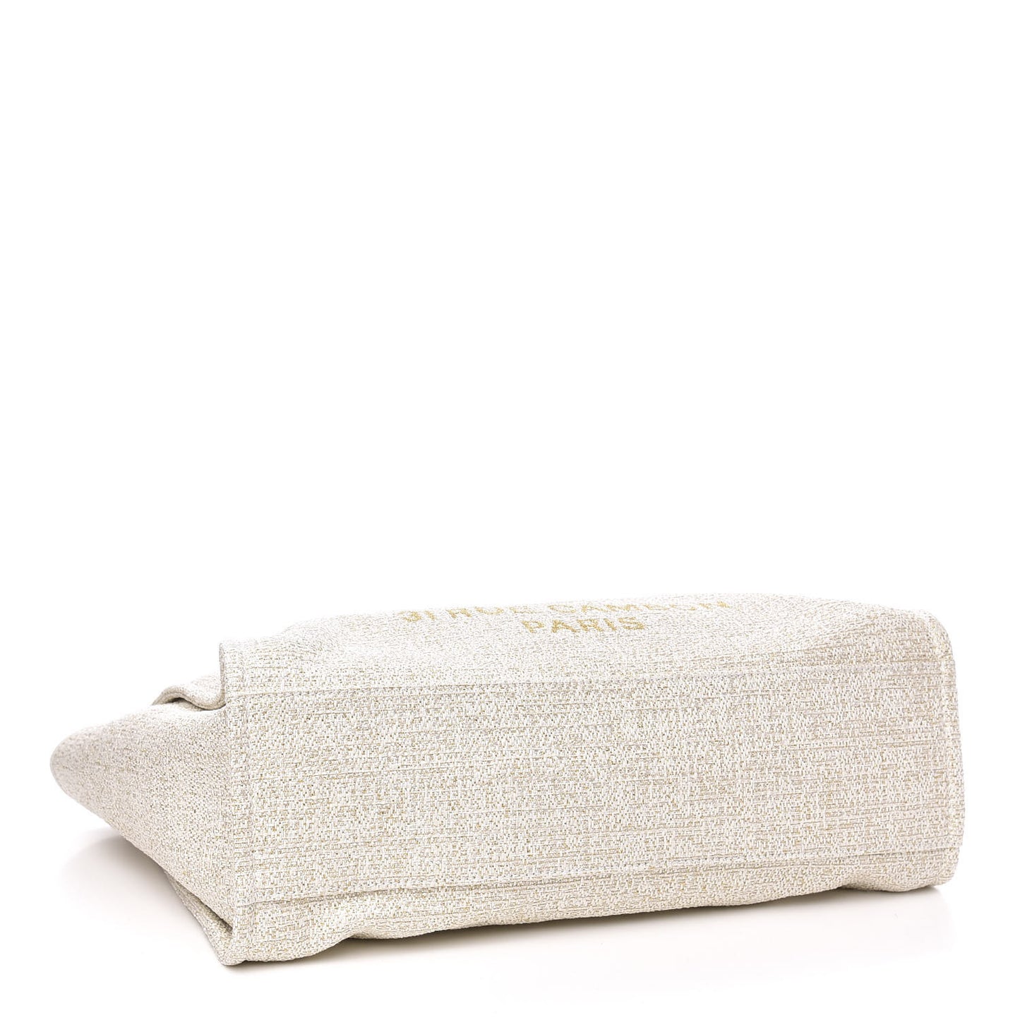 Lurex Boucle Large Deauville Tote Ivory