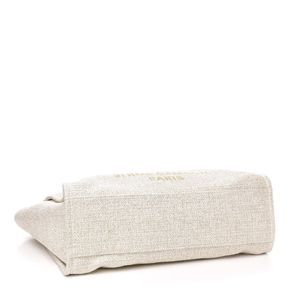 Chanel Lurex Boucle Large Deauville Tote Ivory 4 of 10