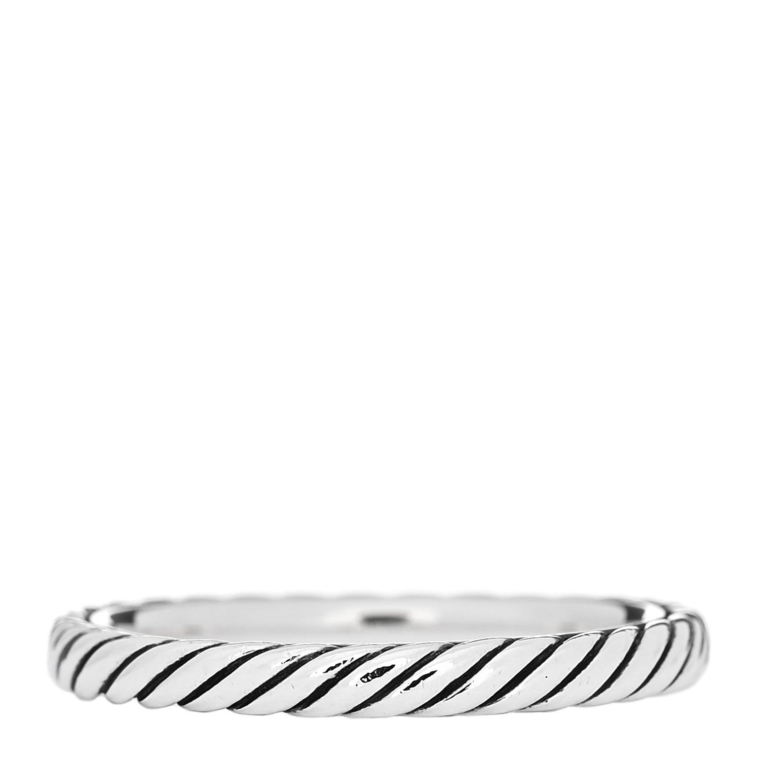 David Yurman Sterling Silver Cable Classics Band Ring 56 7.75 2 of 3