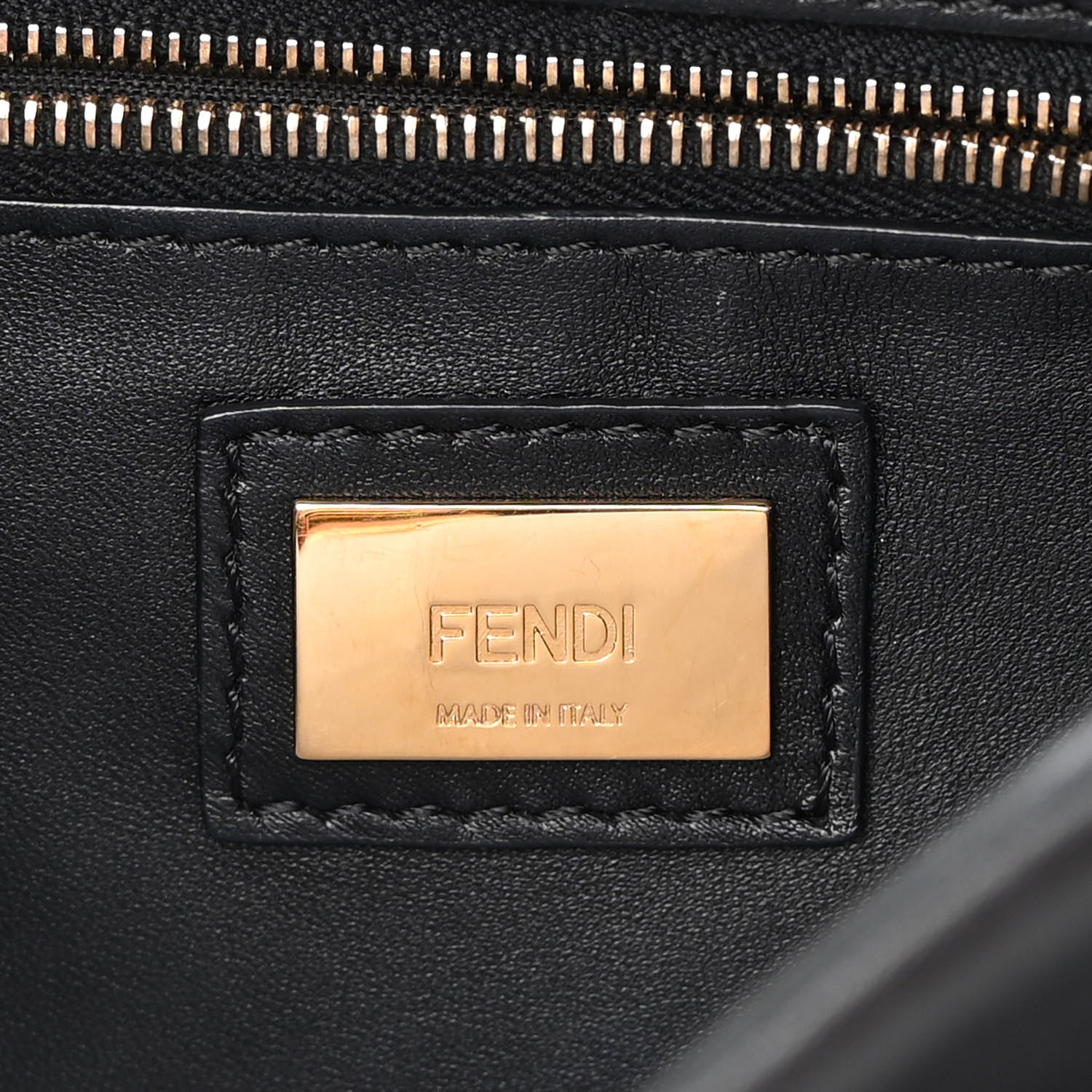 Fendi Nappa Mini Peekaboo Iconic Satchel Black 7 of 18