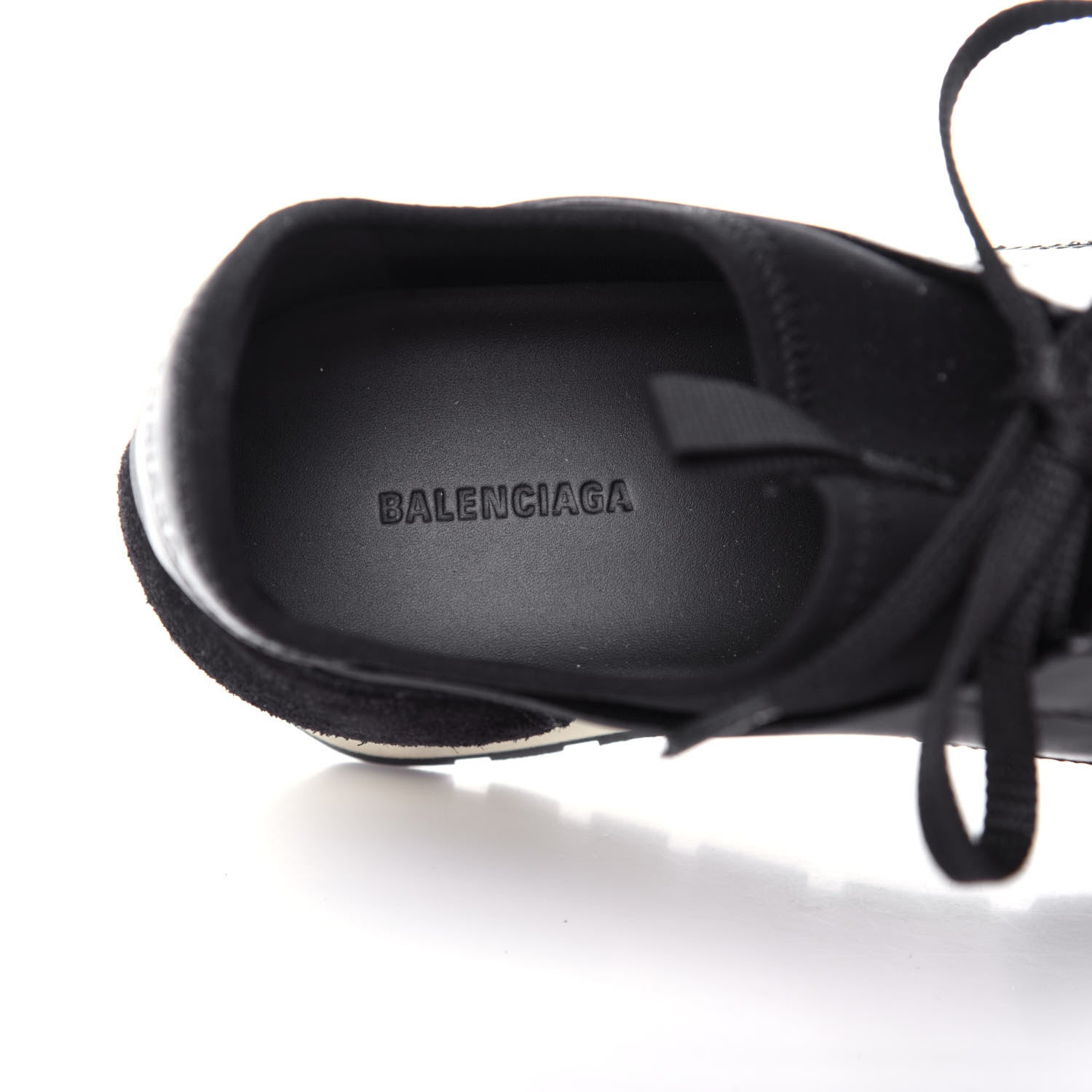 Balenciaga Mesh Calfskin Neoprene Suede Womens Race Runner Sneakers 37 Black 8 of 9