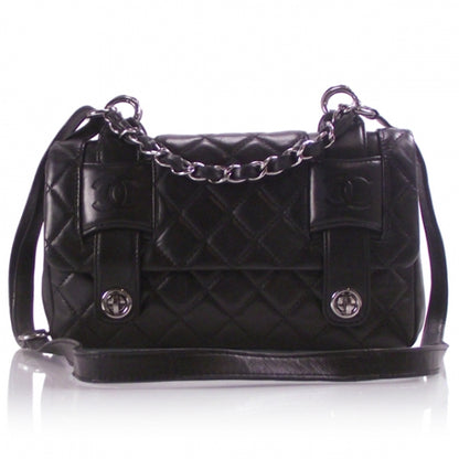 Chanel Lambskin Quilted Twist Lock Flap 1 of 11