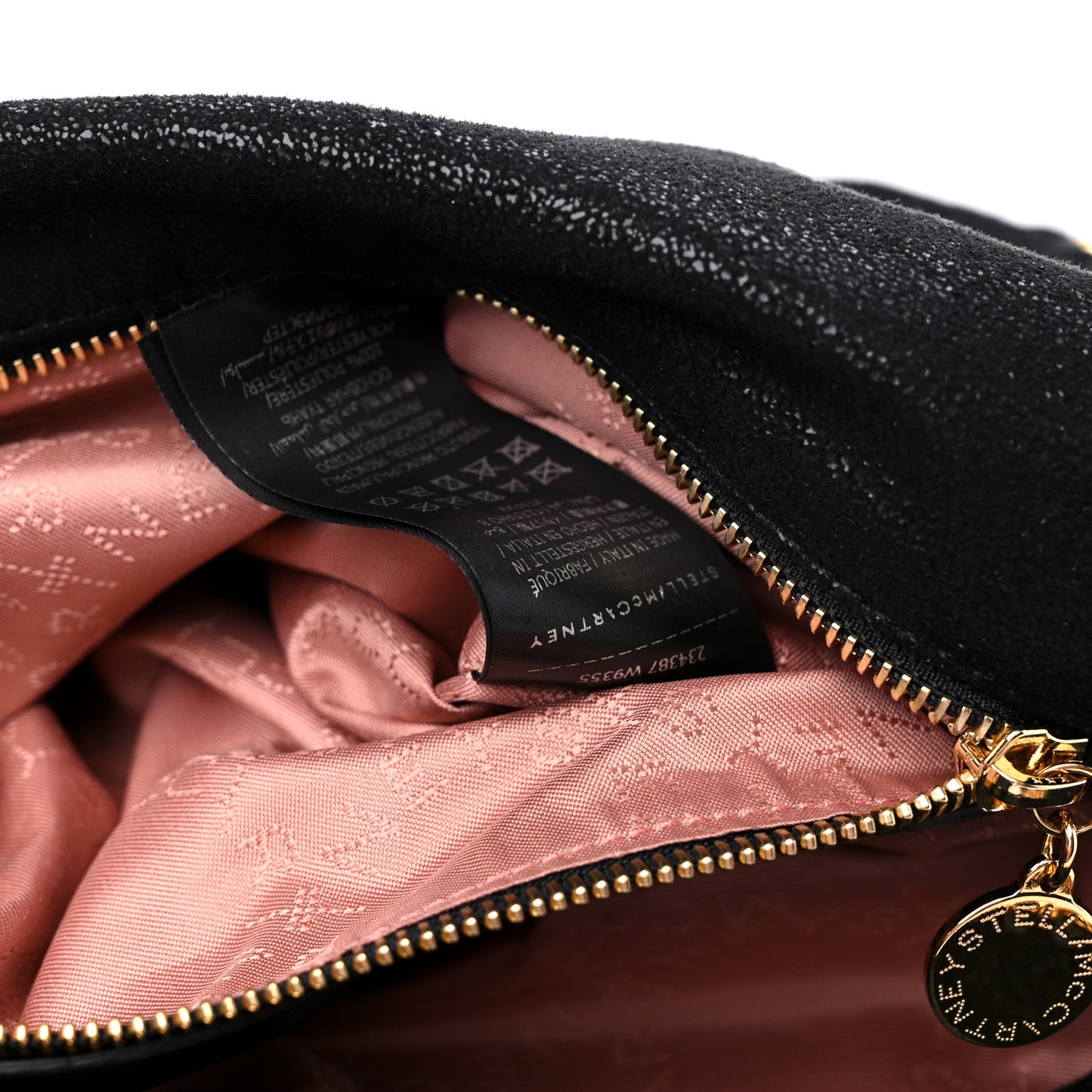 Shaggy Deer Falabella Fold Over Tote Black