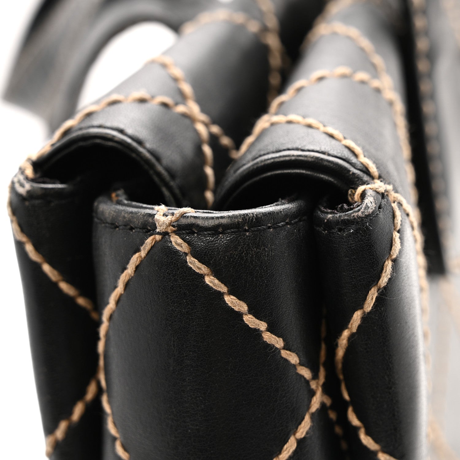 Chanel Calfskin Wild Stitch Large Tote Black 13 of 15
