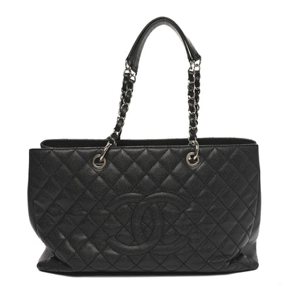 Chanel Caviar Quilted XL Grand Shopping Tote GST Black 1 of 11
